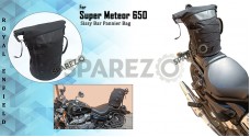 Royal Enfield Super Meteor 650 Sissy Bar Pannier Bag Black